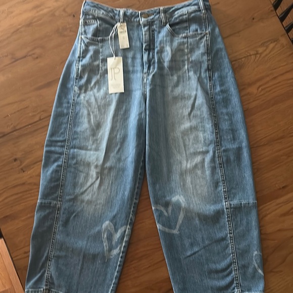 Anthropologie The Kenna Mid-Rise Heritage Barrel Jeans Size 30 - Picture 1 of 8